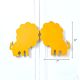 Handcrafted Acacia Wood Lion Handle Pair